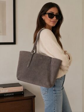 Kate Spade 454 Suede Large Tote EUC